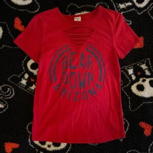 Red Cut Out University of Arizona Graphic Tee